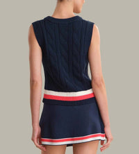 525 America - Elle Cable V-neck Vest