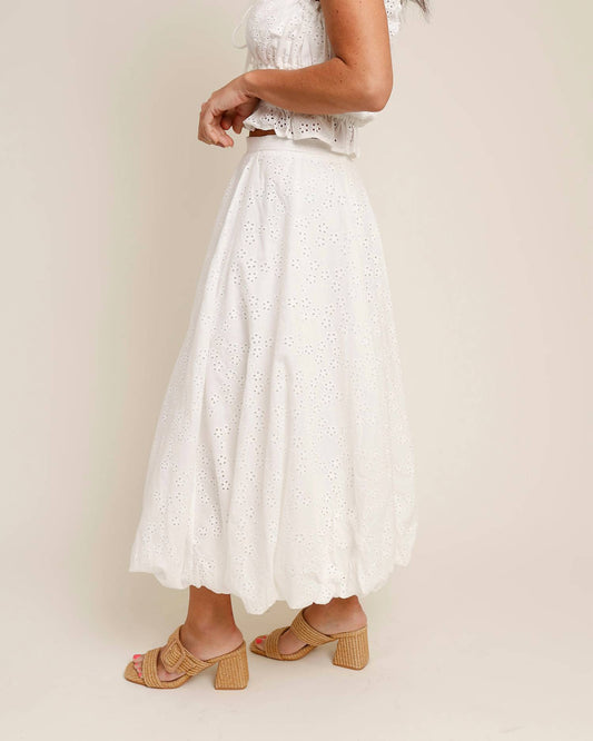 Astr - Kissel Eyelet Maxi Skirt