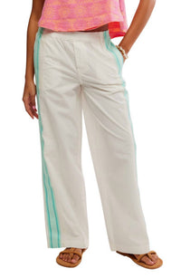 Free People Women's Team Spirit Pull On Pants in bleached aqua - women's pants