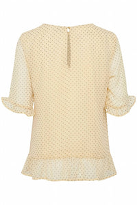 Ichi - Elbow Sleeve Blouse Top