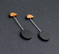 Rowena Sheen - Women's Wood Miro Drop Earrings