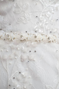 Mac Duggal - Beaded Sequin Floral Tea Length Formal Gown