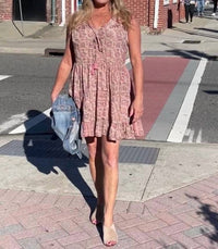 Paani - Print Tier Short Dress