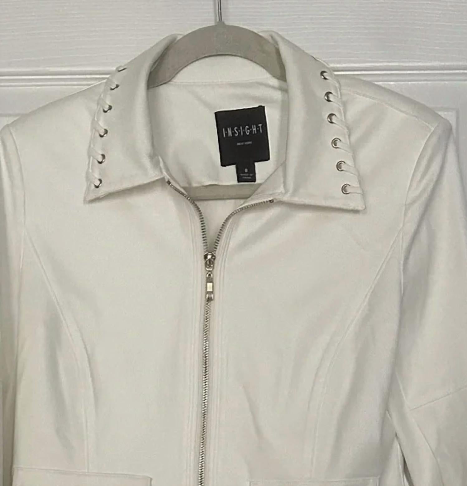 Insight - Women's Suede Jacket With Trim