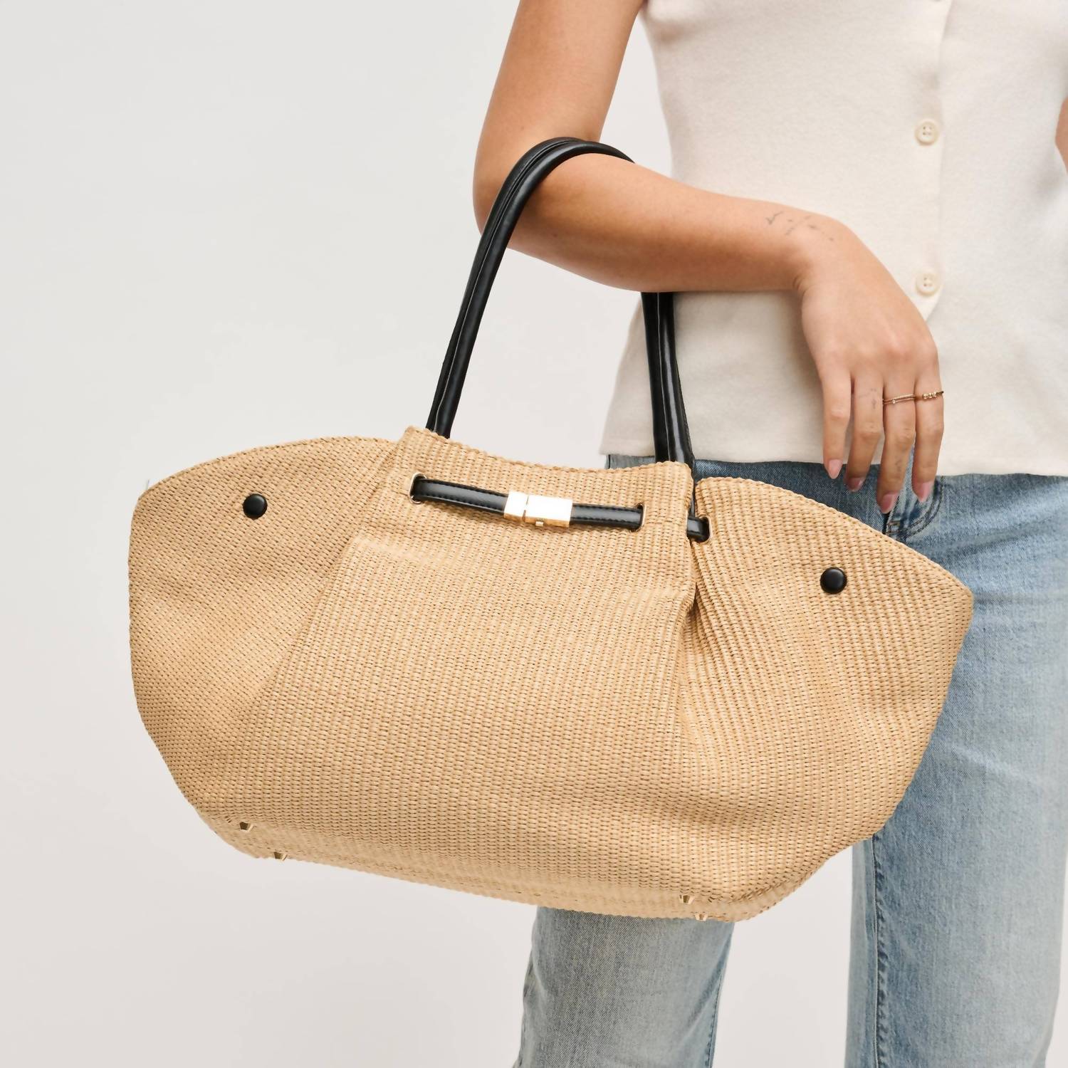 Urban Expressions - Women's Kaia Straw Tote Bag