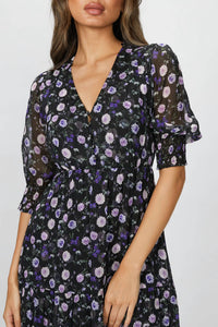 PRINTED MIDI DRESS