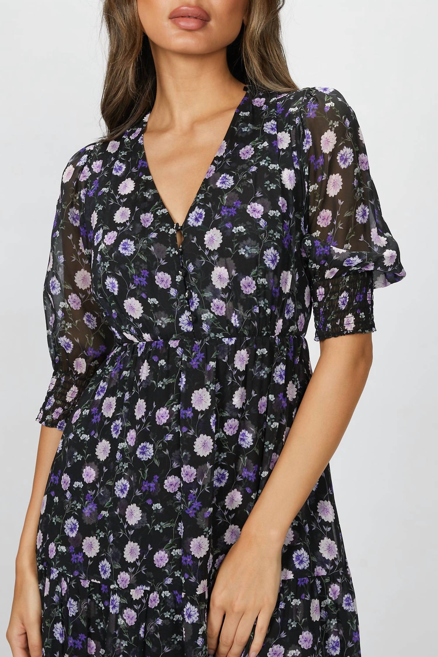 PRINTED MIDI DRESS
