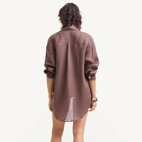 Vitamin A - Playa Linen Boyfriend Shirt