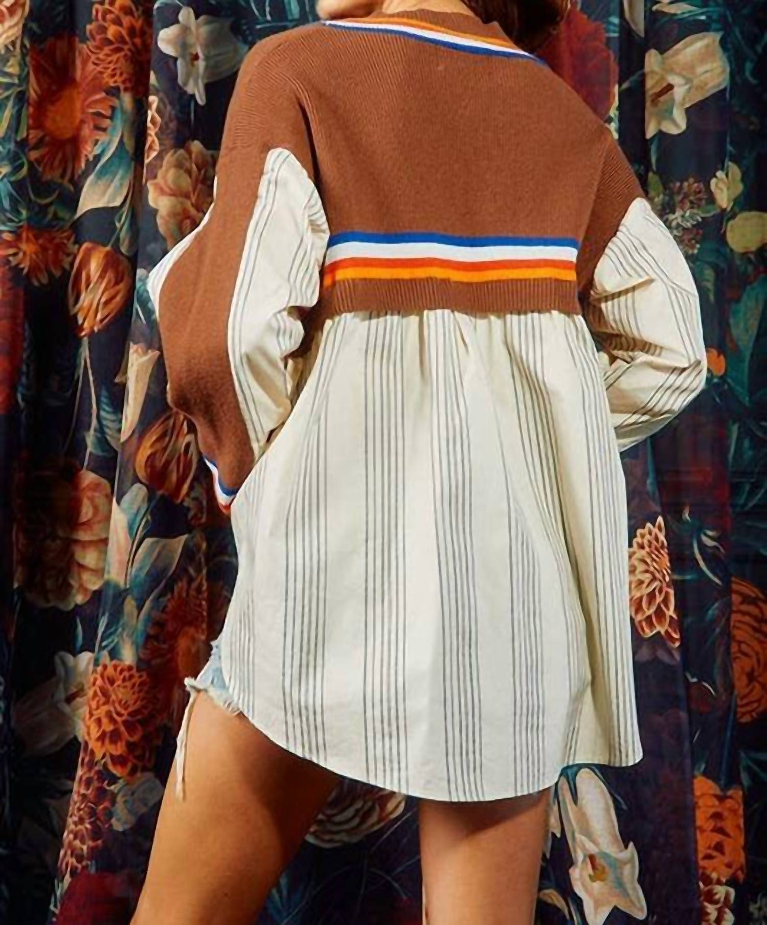 Bucketlist - Twofer Style Hi-low Hem Cardigan Top