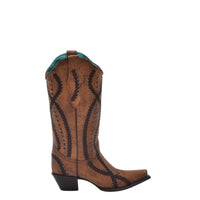 Corral - Women's Embroidery Crystals And Studs Snip Toe Cowgirl Boots