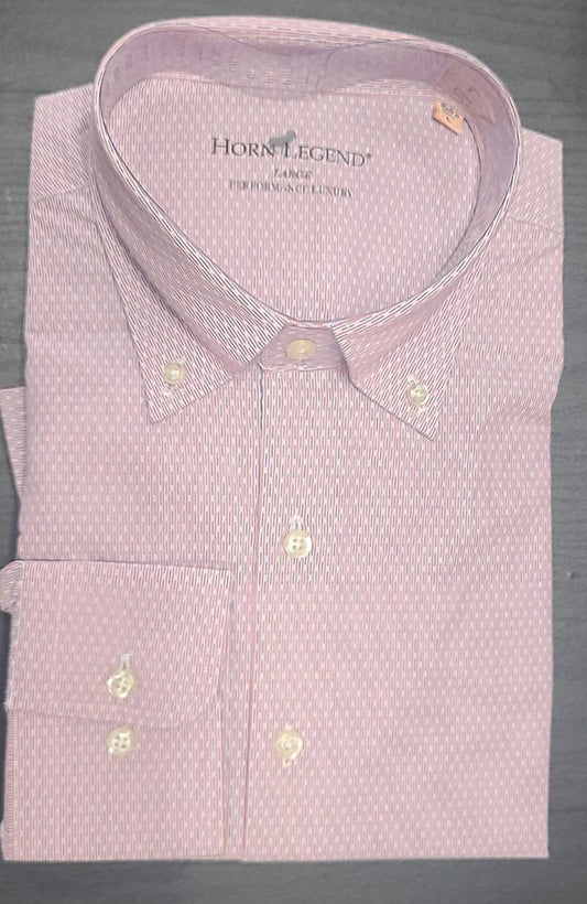Mens Window Pane Performance Dress Shirt