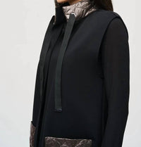 Joseph Ribkoff - Heavy Knit And Metallic Quilting Vest