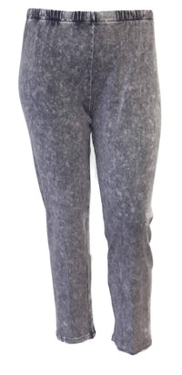 Jess & Jane Women's Mineral Washed Ankle Legging Pant in midnight - women's pants