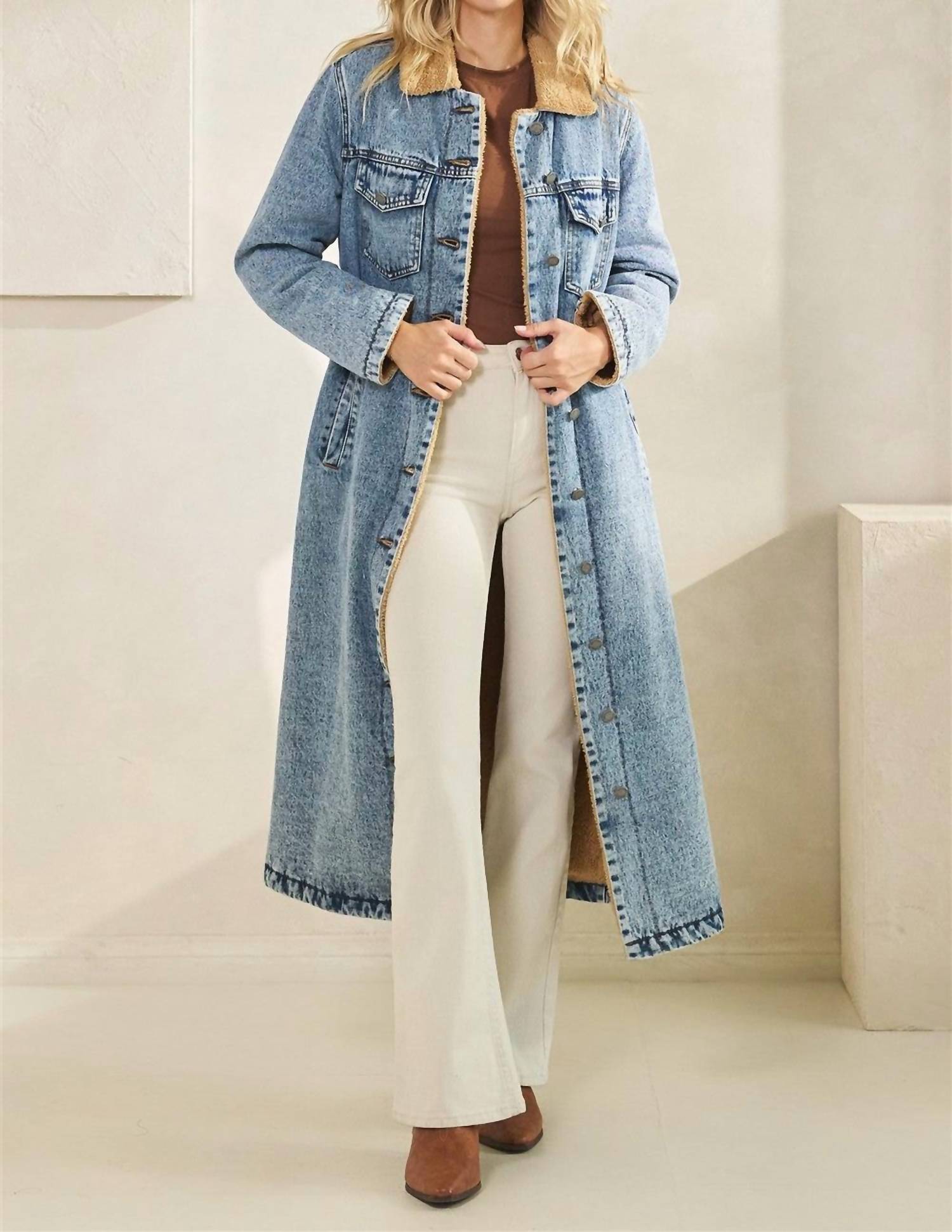Veveret - Teddy Lined Long Jacket