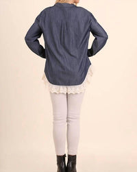Umgee - Button Up Lace Top - Plus
