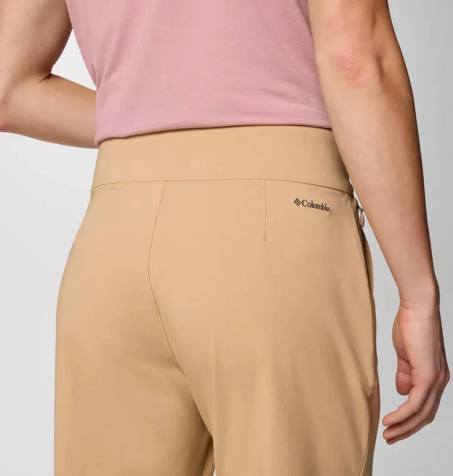 Columbia All Season Capri Pants in tan - women's pants - detail view