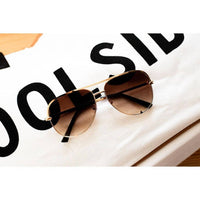 Julia Rose Women's Alex Aviator Sunglasses in gold caramel tea - women's accessory - alternate view