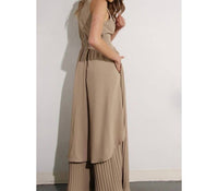 Mulla - Eva Hi-Low Hem Dressy Top and Pleated Pants Set