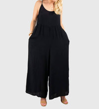 mittoshop Classy Wide Leg Jumpsuit in black - women's pants - detail view