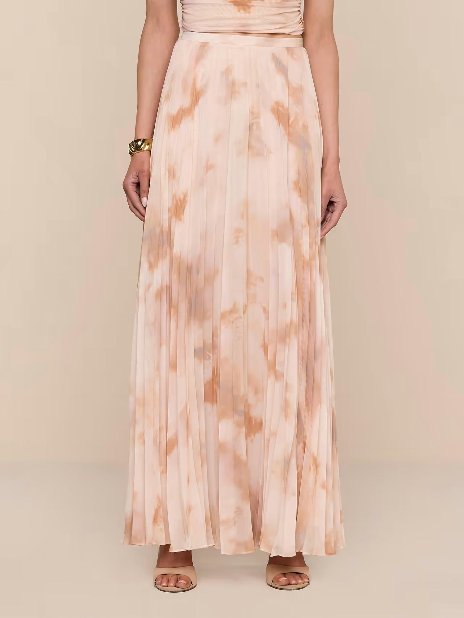 L'Agence - Torin Pleated Maxi Skirt