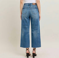 Judy Blue - High Waist Rigid Magic Destroy Hem Crop Jeans