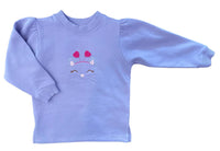 Luigi Kids - Girl's Cat Face With Heart Applique Sweatshirt