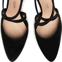 Clarks Women's Laina 85 Cross Heels in black suede - women's heels - view 5