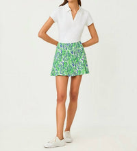 Lilly Pulitzer ZADORA UPF 50+ HIGH RISE SKORT in putting green lilly of the valley - women's shorts