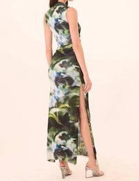 Misa Los Angeles Athena Sleeveless Dress in blurred casablanca lily - women's dress - alternate view