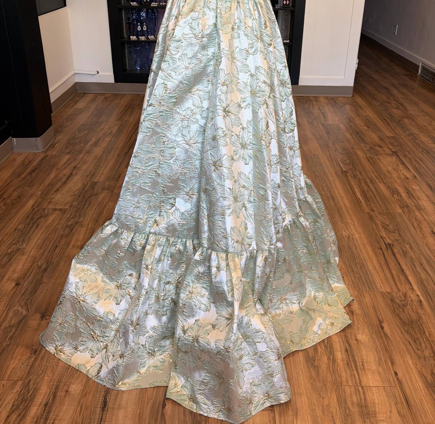 Sherri Hill - Women's Off The Shoulder Brocade Dress