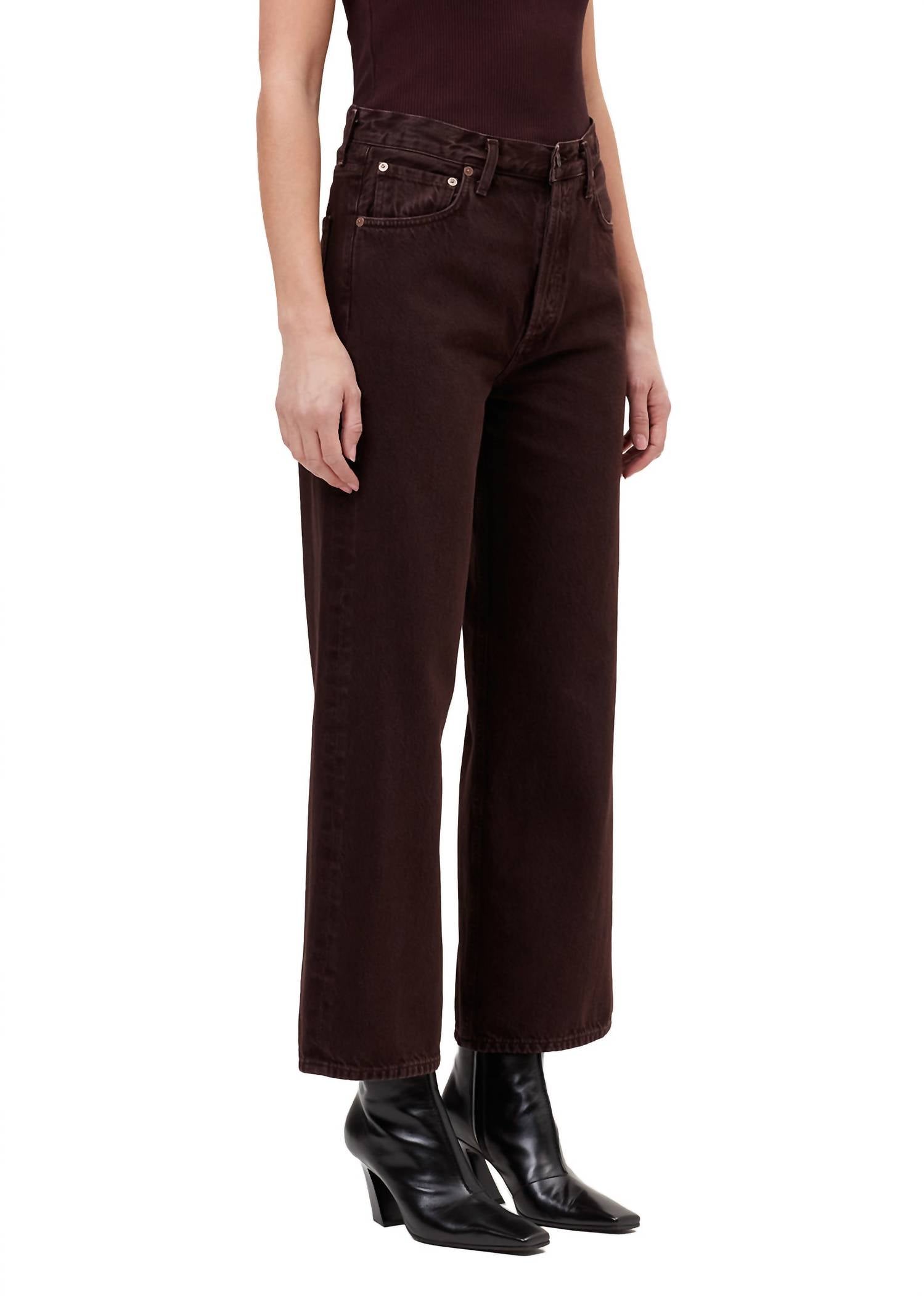 Agolde - Women's Ren Wide Leg Bottom Jeans