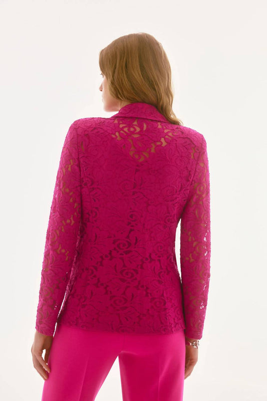 Joseph Ribkoff - Fitted Floral Lace Blazer Jacket