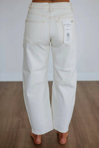 Risen - High-rise Barrel Jeans
