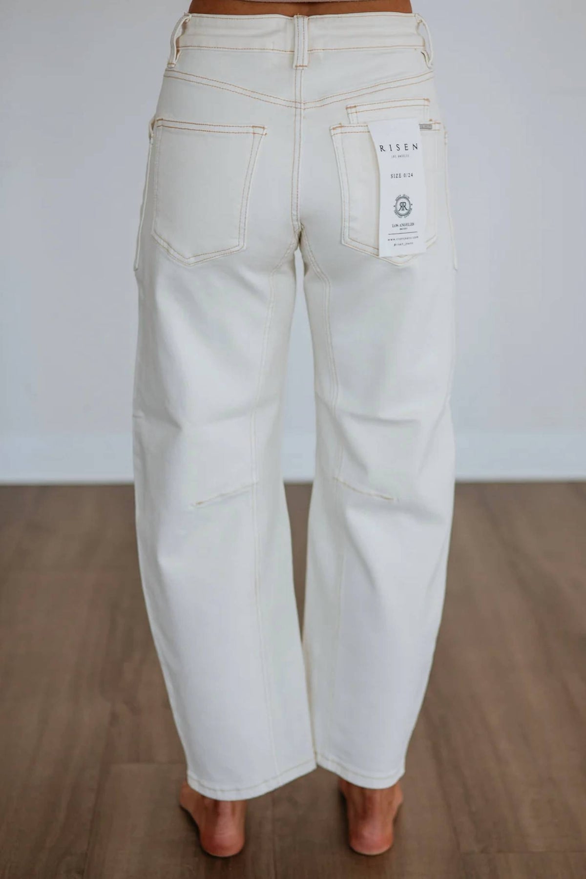Risen - High-rise Barrel Jeans