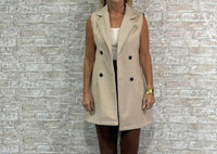 The Moment Collection - The Quiet Power Herringbone Longline Vest