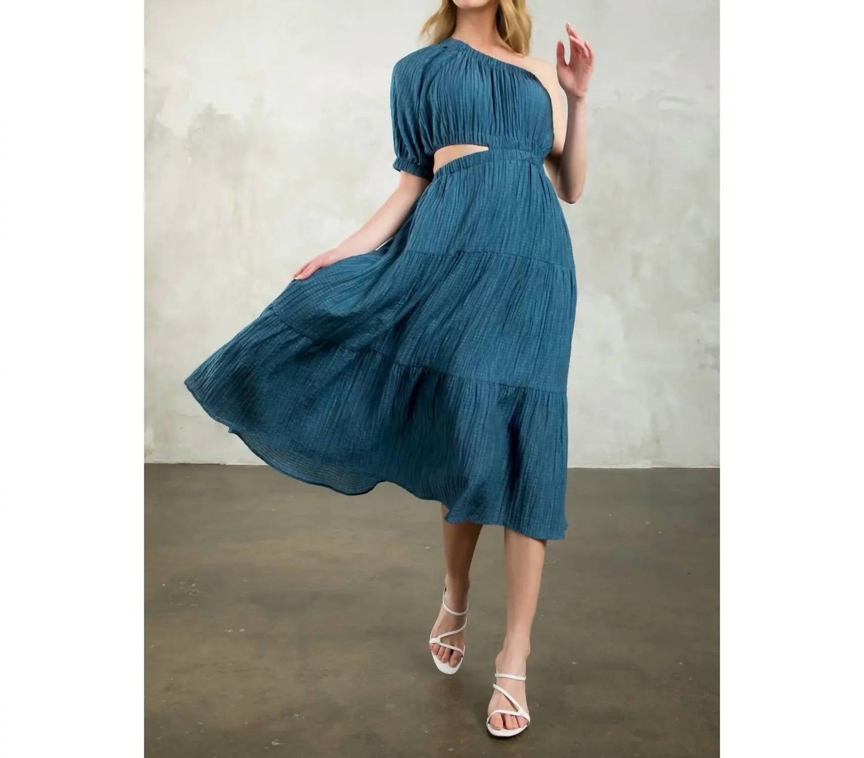 Thml - Mariah Textured One Shoulder Dress