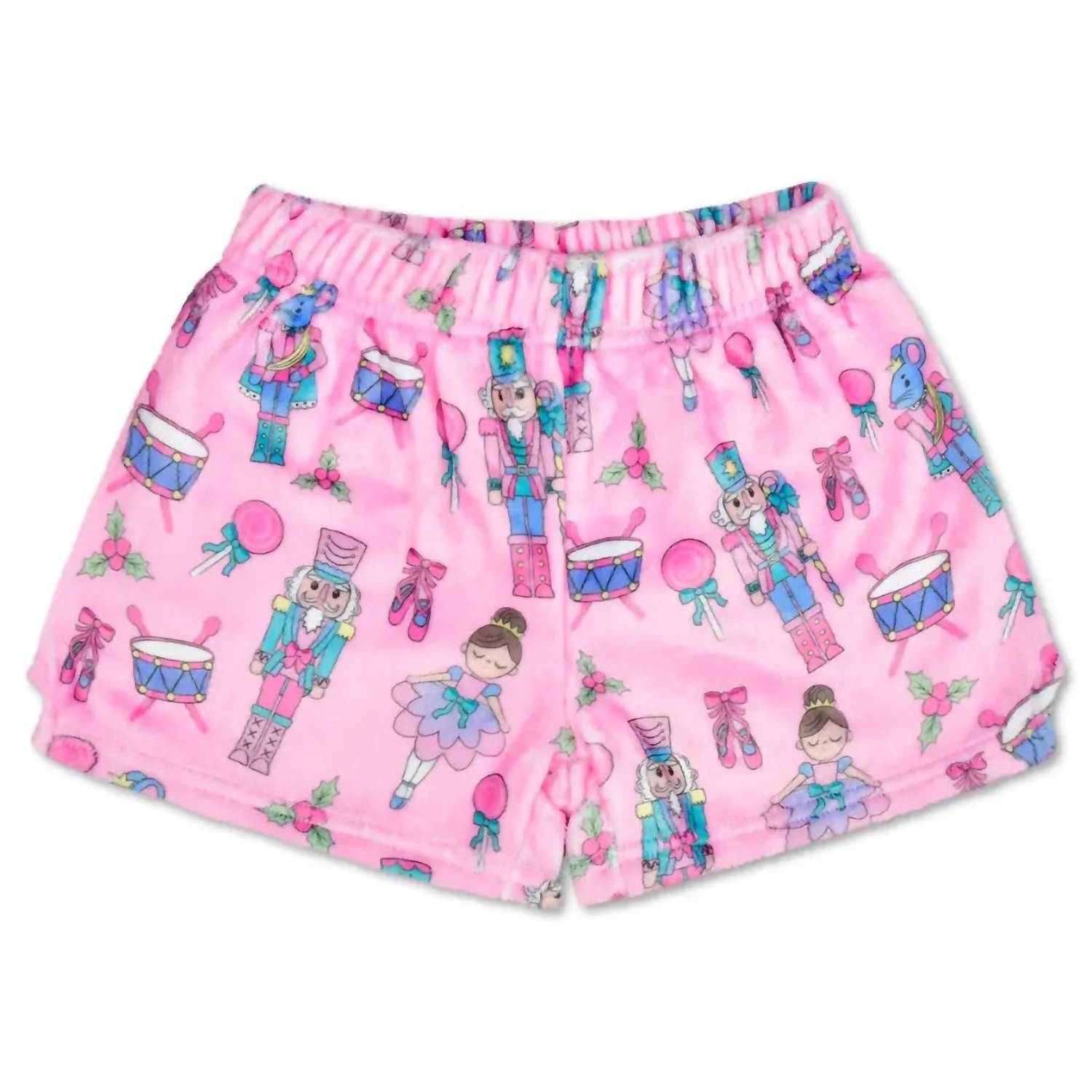 iScream Women's Nutcracker Waltz Plush Shorts in pink - women's shorts