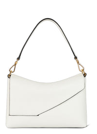 WANDLER Women's Oscar Shoulder Baguette Bag in white crust leather - women's bag