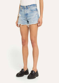 Moussy Ridgemere Shorts in blue - women's shorts - alternate view