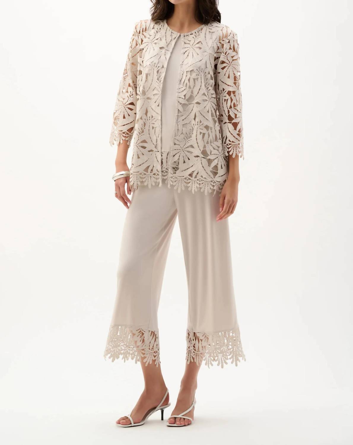 Joseph Ribkoff - Guipure Lace Open Front Cover-up Jacket