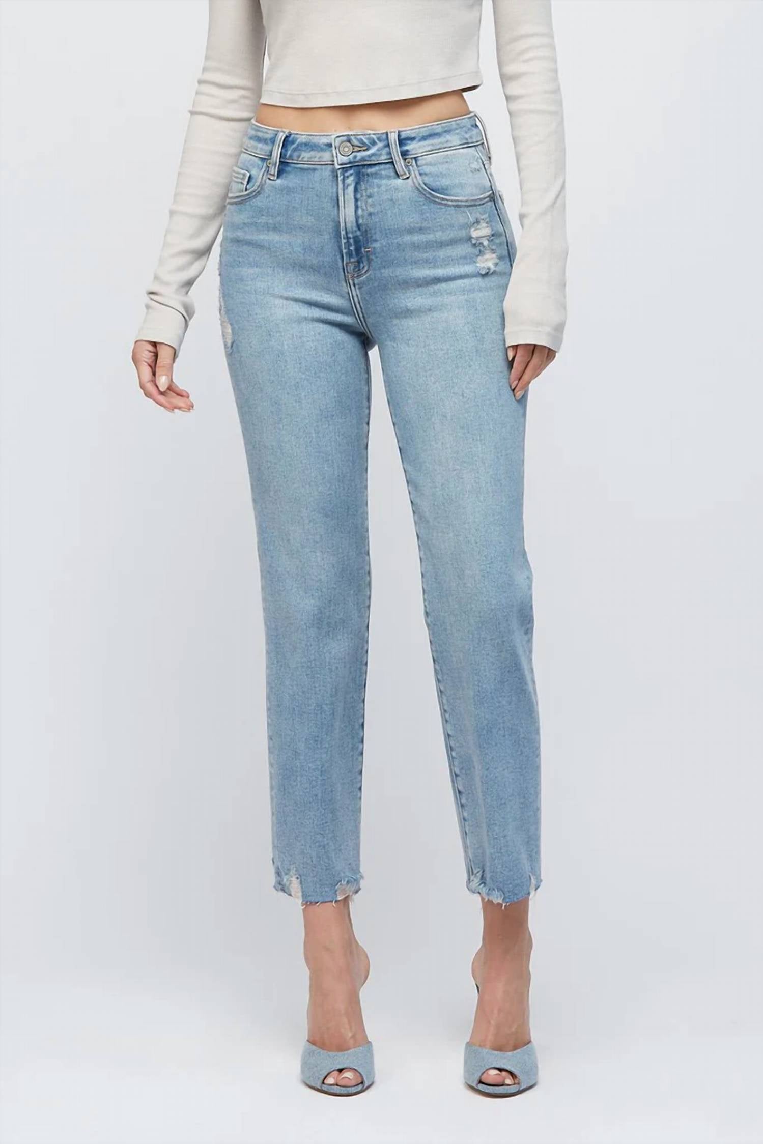 Hidden - Tracey Cropped Straight Jeans