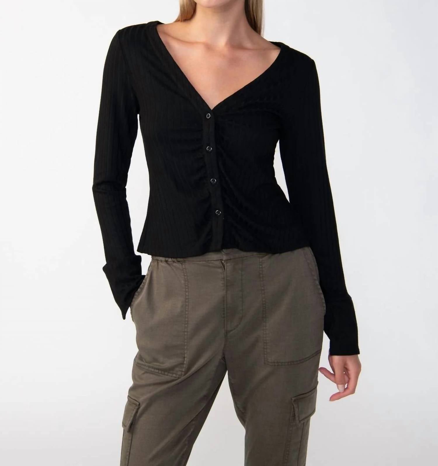 Sanctuary - Wide Cuff Knit Blouse