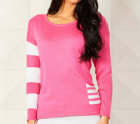 Crew Neck Stripe Arm & Pocket