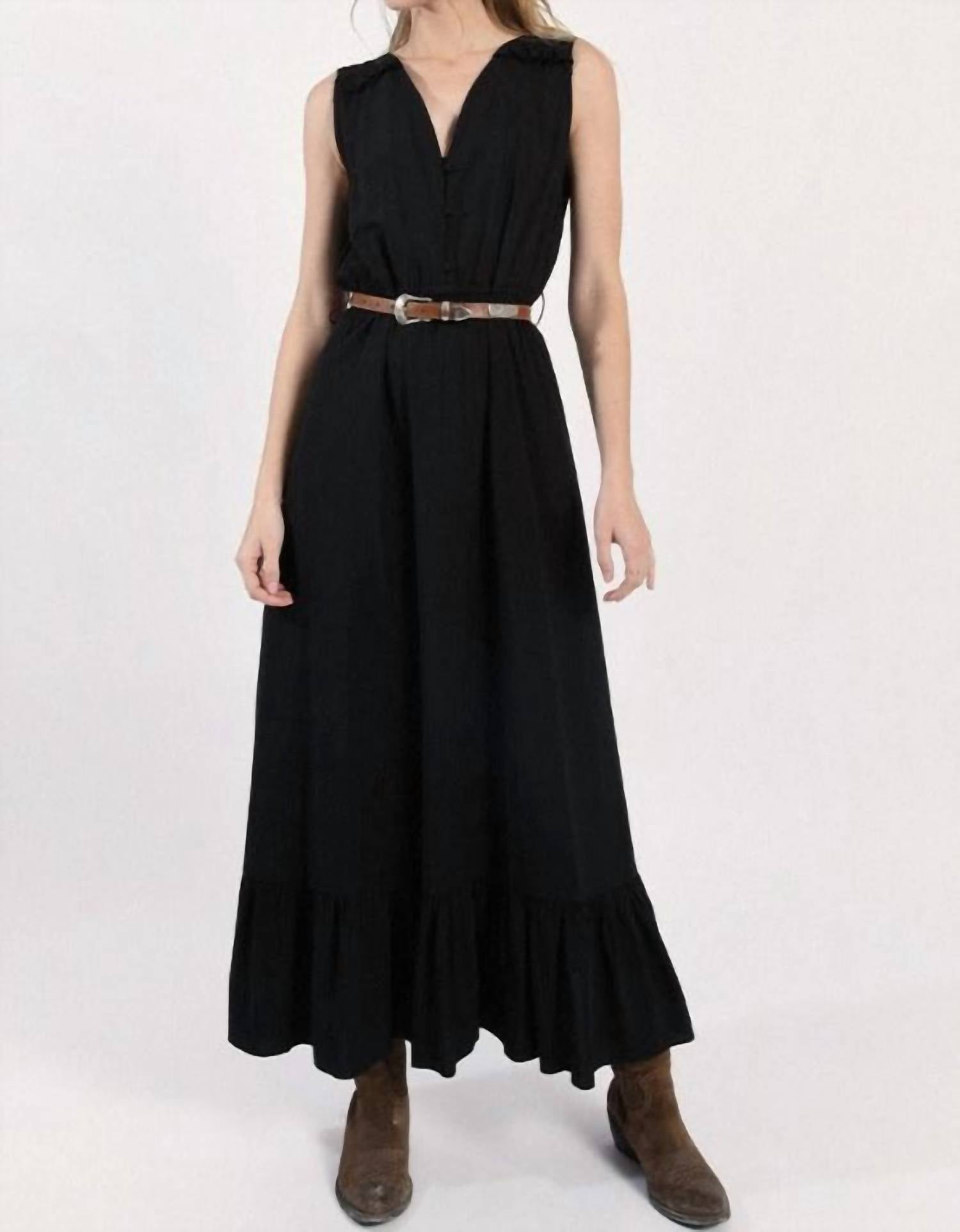 Flounced Long Dress