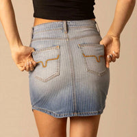 Kimes Ranch - Tory Pinstripe Denim Skirt