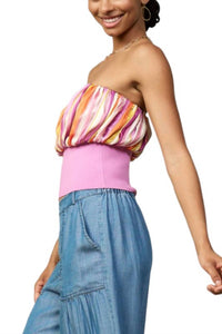 Current Air - Spring Stripe Tube Top