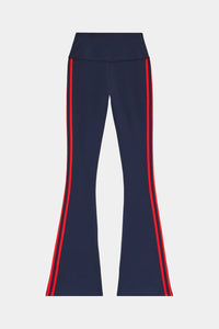 SPLITS59 Raquel High Waist Supplex Flare Pants in indigo lotus red - women's pants - view 6