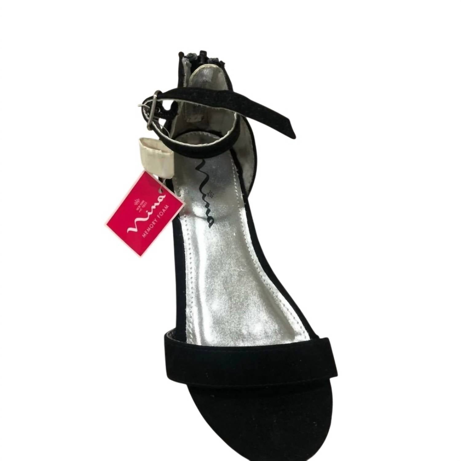 Nina Girls Hidi Dress Sandals in black microsuede 1 - kids' sandal - view 4