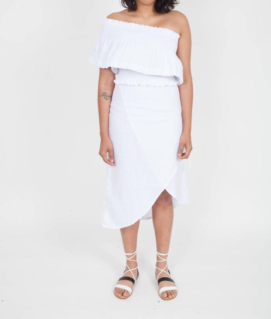 Ines Linen One Shoulder Top