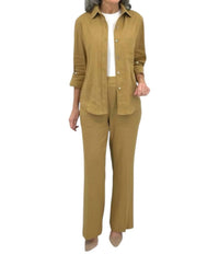 Estelle And Finn - Stretch Linen Pull On Wide Leg Pants
